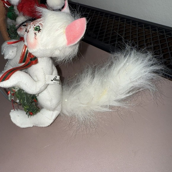 RARE Annalee Christmas Figurine Lot Snowman Reindeer Santa Mouse Lion Felt Plush - Picture 7 of 16